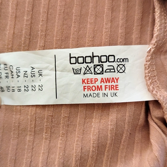 💥 5 for 25 💥 Boohoo 🦋dusty rose ribbed tunic 🦋 size 18 🦋 - Picture 4 of 10